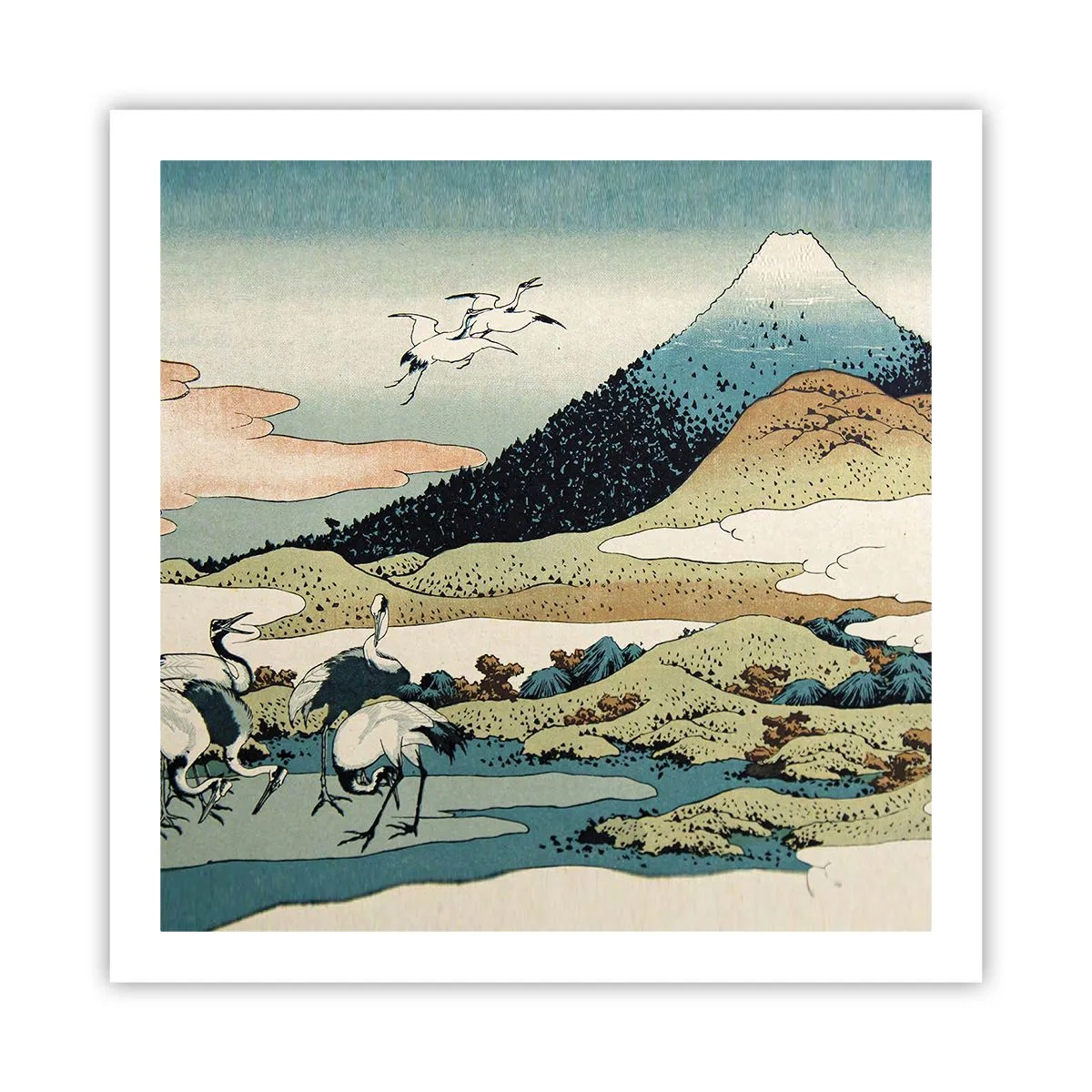 Plakat - W japońskim duchu - 60x60 cm