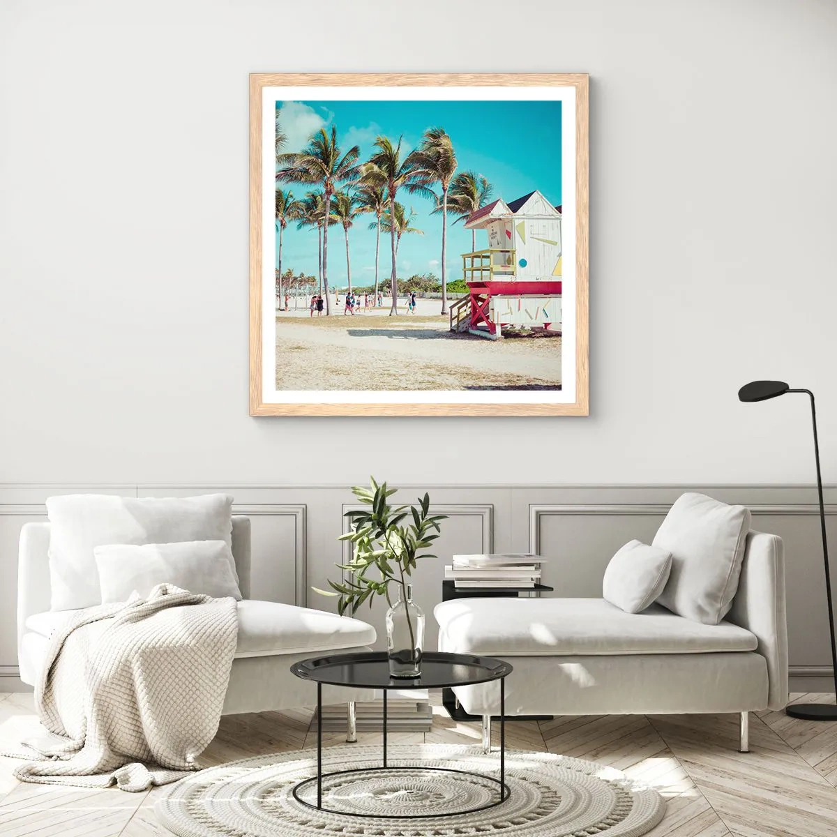 Plakat w ramie jasny dąb - Przed tobą piękny dzień - 40x40 cm