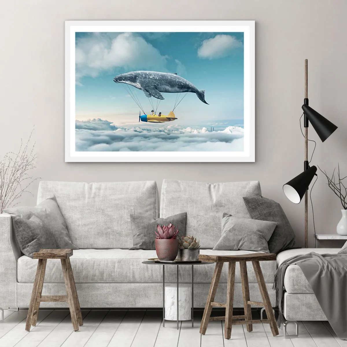 Plakat w białej ramie - Dlaczego nie? - 91x61 cm