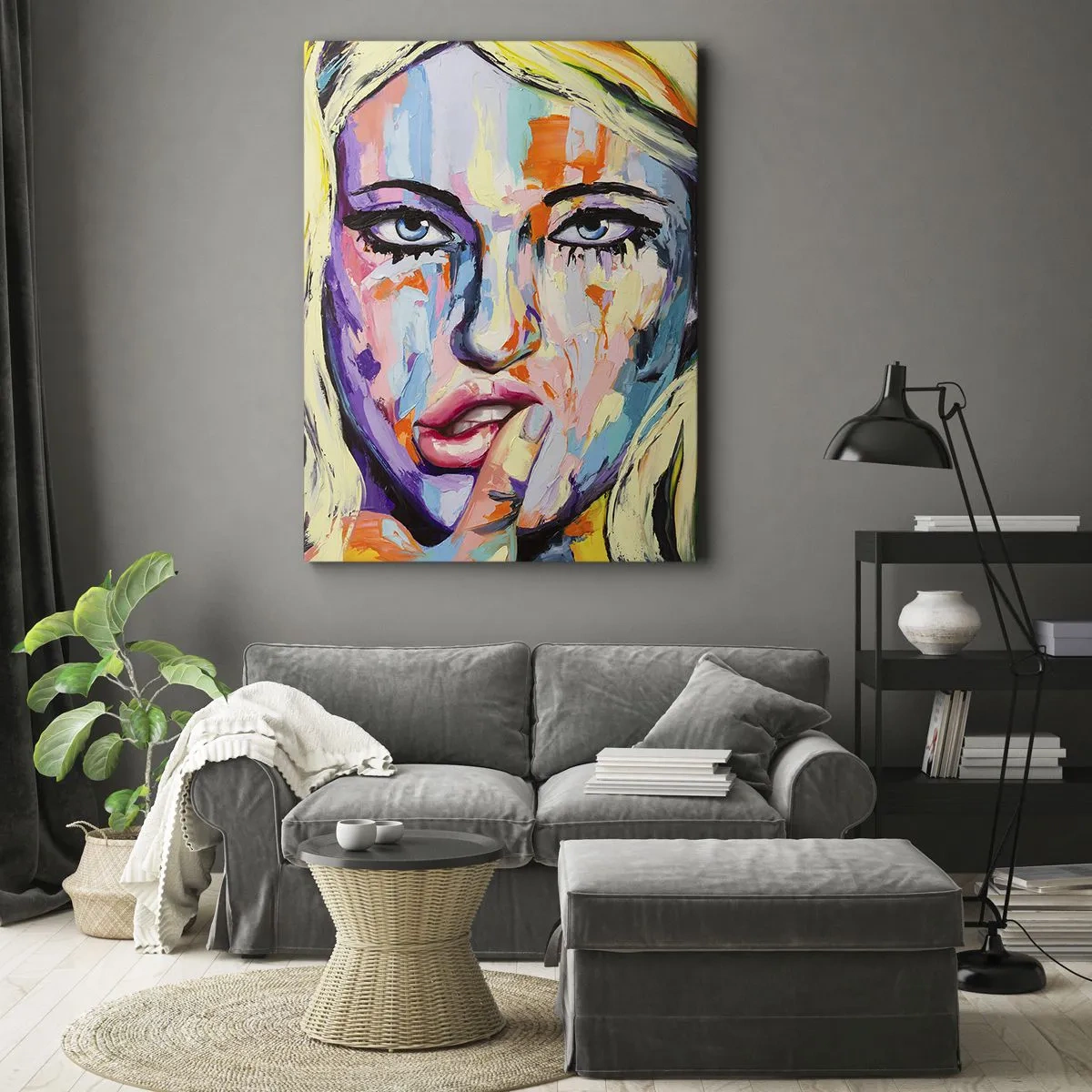 Obraz na płótnie - Spójrz jej prosto w oczy - 45x80 cm