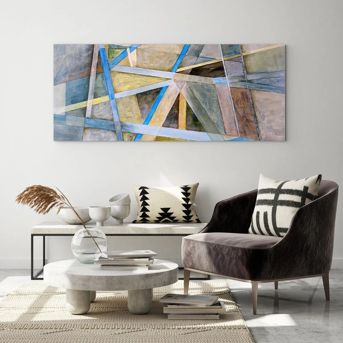 Obraz na szkle - Na wprost czy na skos? - 100x40 cm