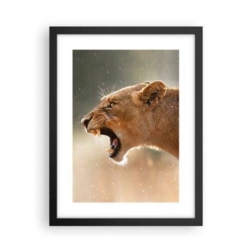 Plakat w czarnej ramie - Spróbuj nie posłuchać - 30x40 cm