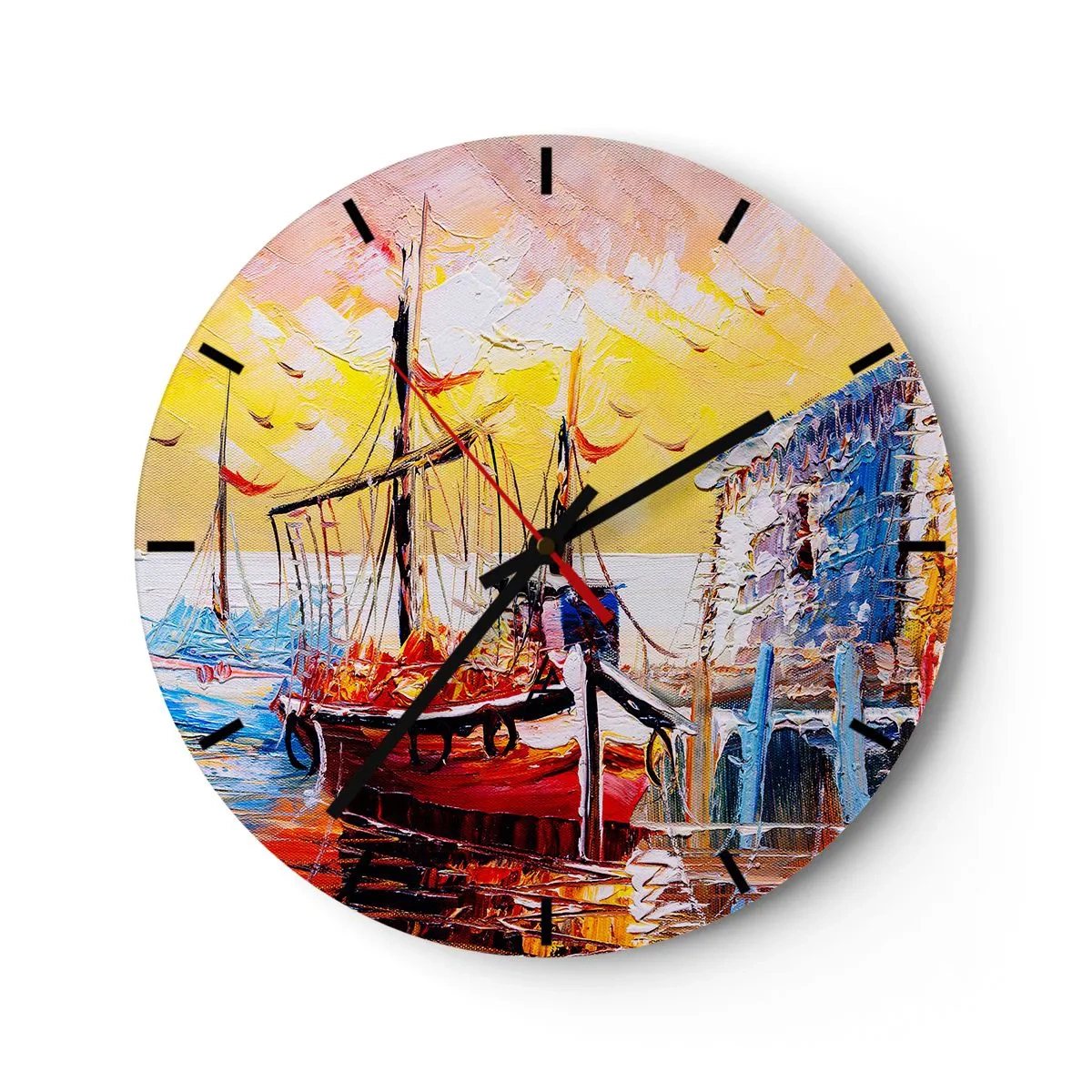 Zegar ścienny - Szczęśliwy powrót - 40x40 cm