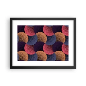 Plakat w czarnej ramie - W kolistym rytmie - 40x30 cm