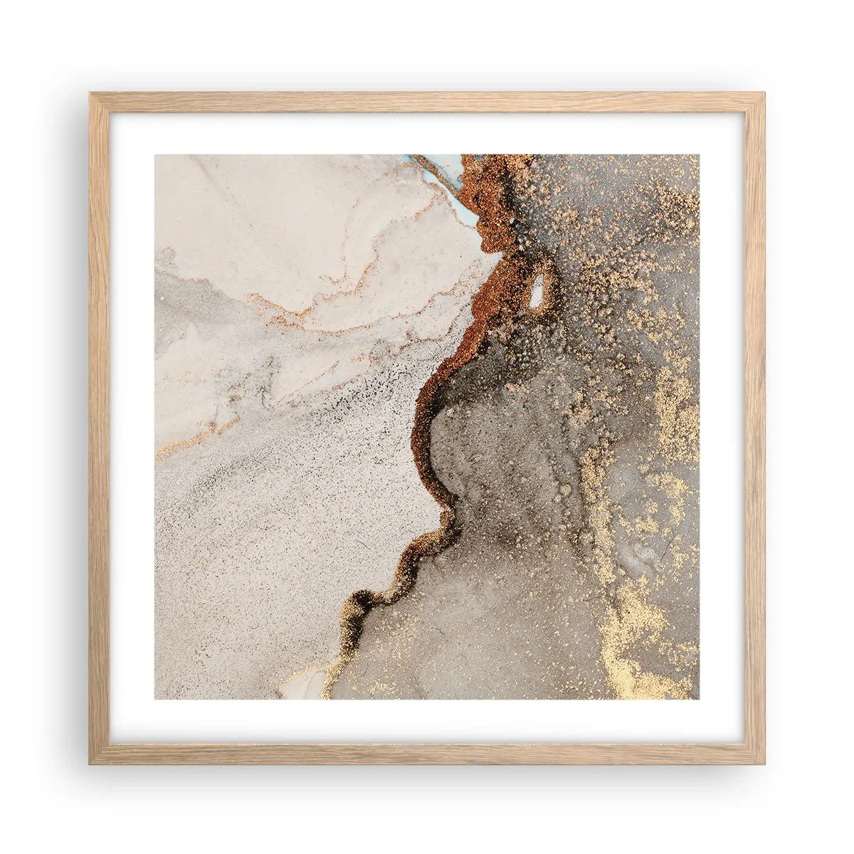 Plakat w ramie jasny dąb - Na granicy barw - 50x50 cm