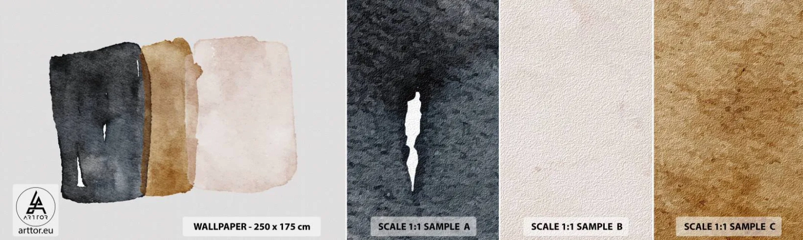 Fototapeta Próbka Samoprzylepna Deluxe Sticker - Kompozycja barw ziemi - Abstrakcja, Sztuka, Minimalizm - 100x30 cm