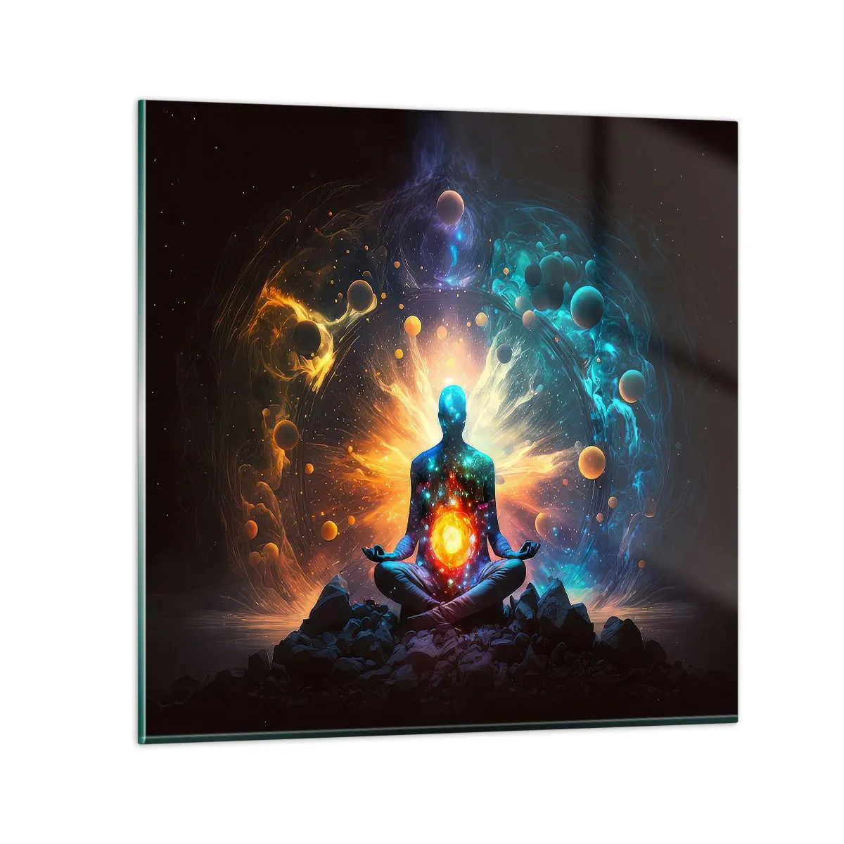 Obraz na szkle - Kosmiczny spokój - 30x30 cm