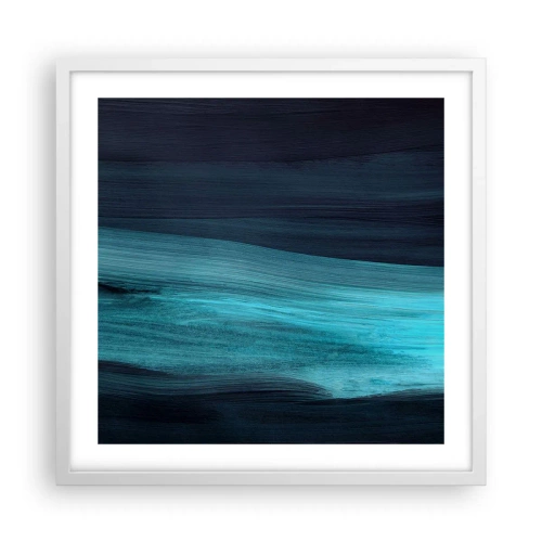 Plakat w białej ramie - Popłyń z nurtem - 50x50 cm