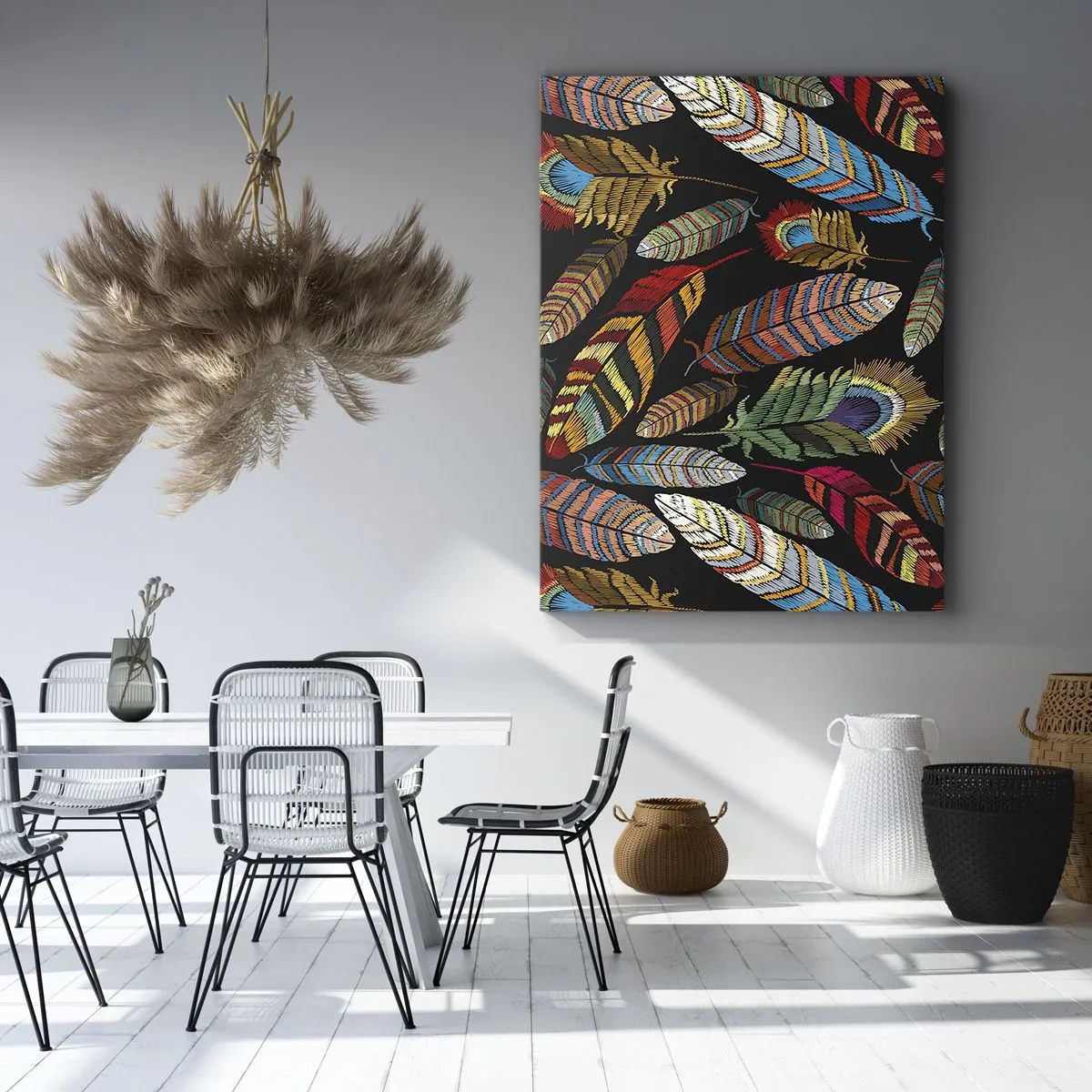 Obraz na płótnie - Ptasi karnawał - 55x100 cm