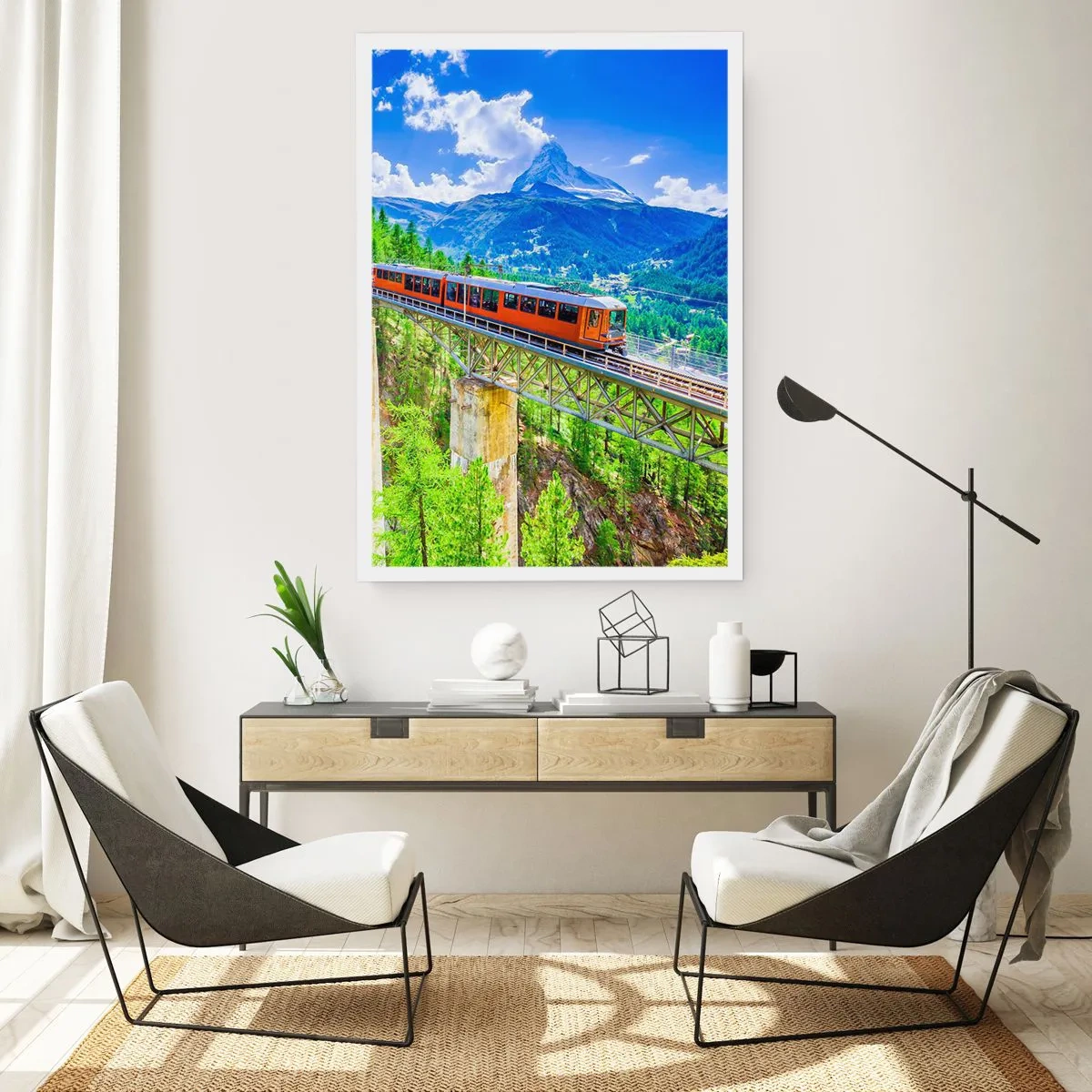 Plakat - Kolej na Alpy - 30x40 cm