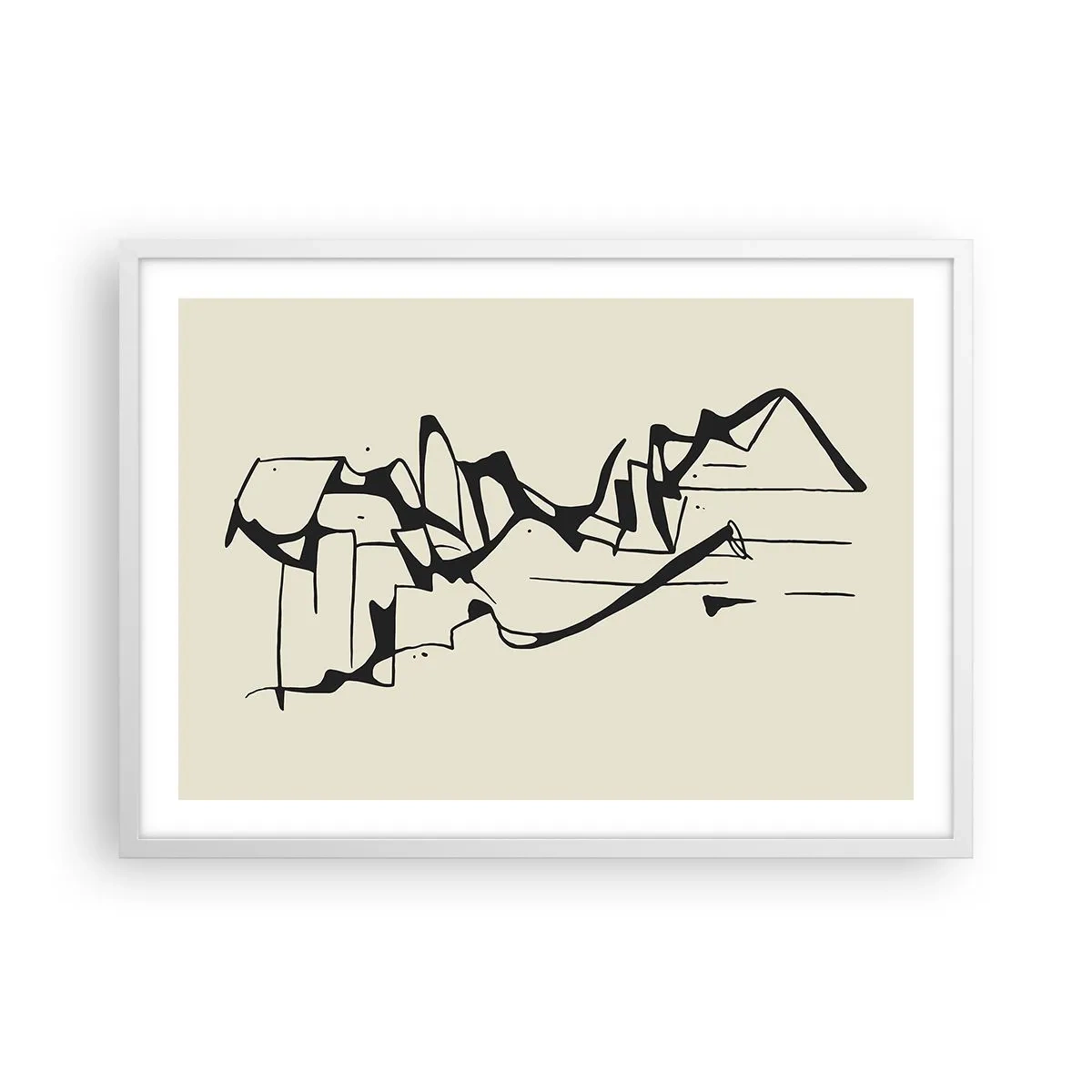 Plakat w białej ramie - Być może pejzaż - 70x50 cm