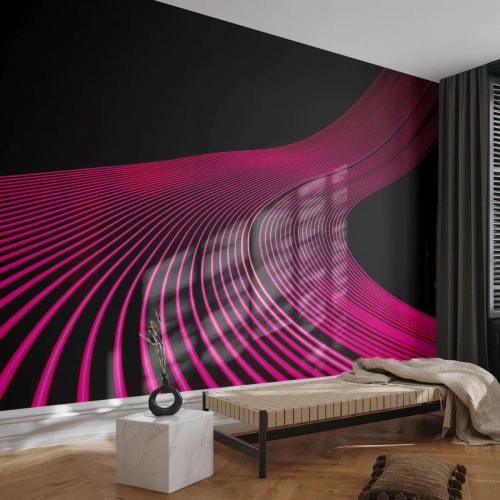 Fototapeta Samoprzylepna Deluxe Sticker - Aleja światła - Linie, Nowoczesny, Neonowy - 100x70 cm