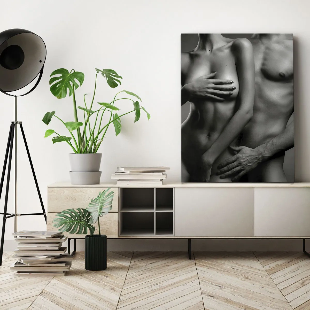 Obraz na płótnie - Adam i Ewa - 65x120 cm