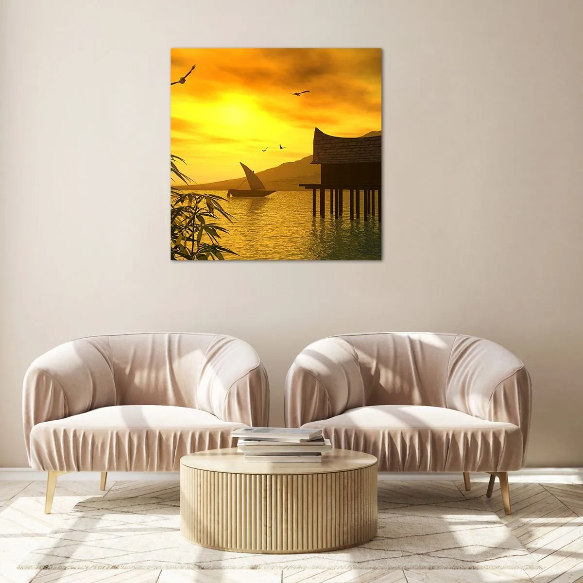 Obraz na szkle - Upragniony spokój - 70x70 cm