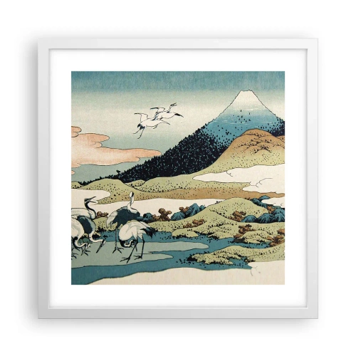 Plakat w białej ramie - W japońskim duchu - 40x40 cm