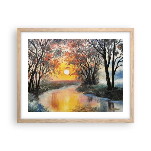 Plakat w ramie jasny dąb - Jesienne klimaty - 50x40 cm
