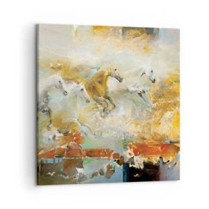 Obraz na płótnie - Galopem przez światło - 50x50 cm