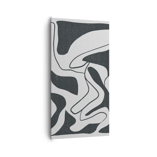 Obraz na płótnie - Abstrakcyjna zabawa w labiryncie - 65x120 cm