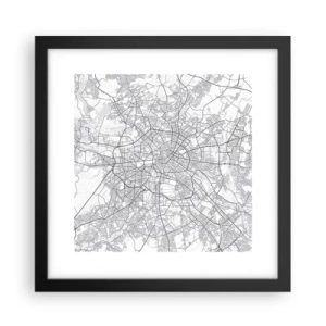 Plakat w czarnej ramie - Kwiat Berlina - 30x30 cm