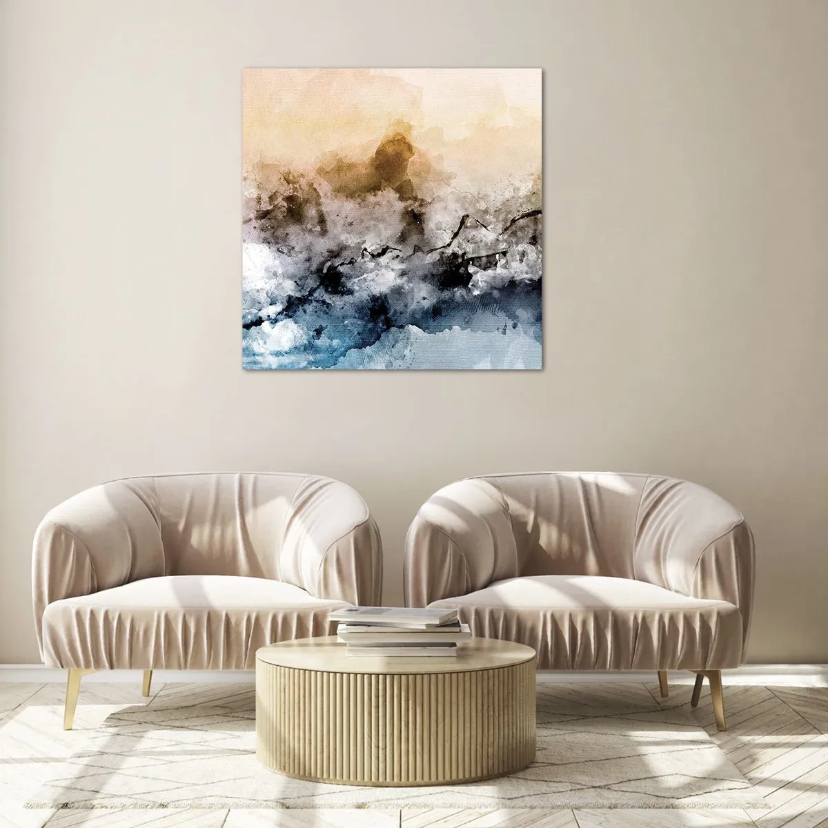 Obraz na szkle - Zatopione w tumanie mgły - 50x50 cm