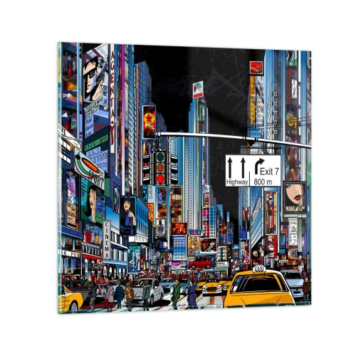 Obraz na szkle - Komiksowa wielka noc - 30x30 cm