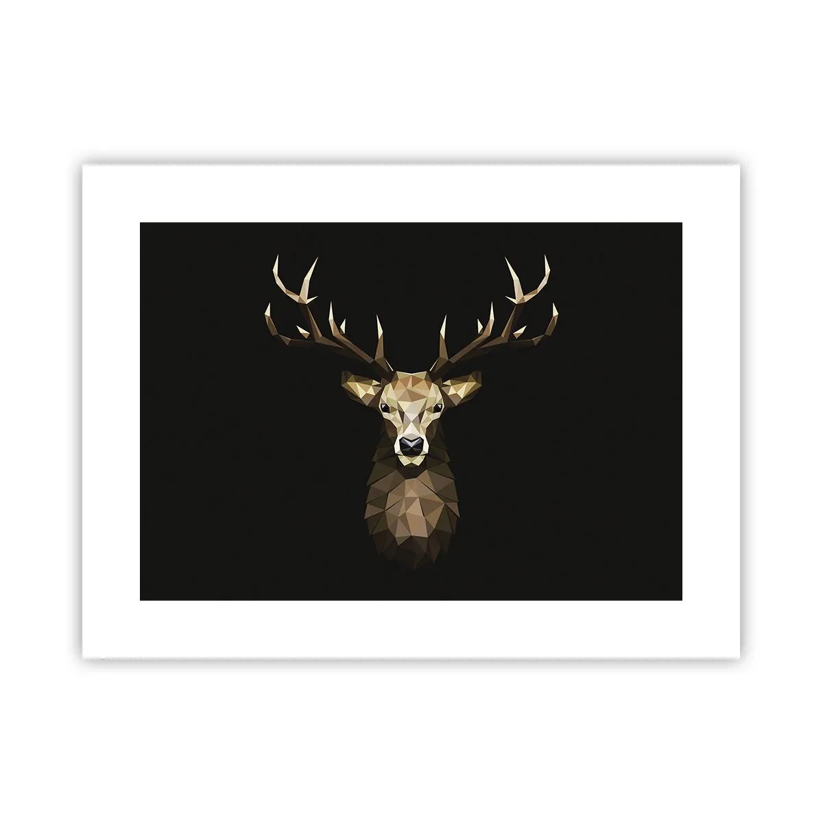 Plakat - Kubistyczny jeleń - 40x30 cm