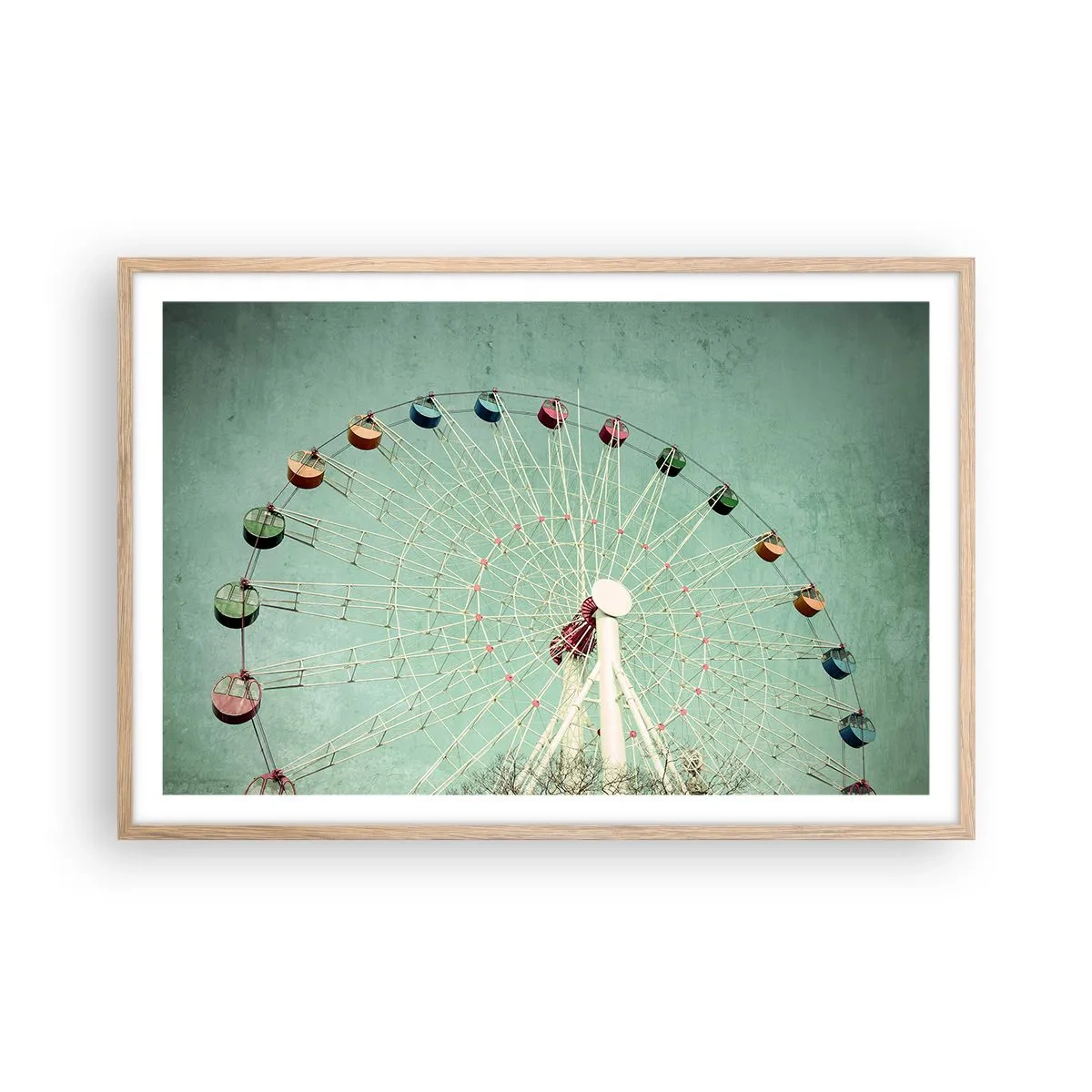 Plakat w ramie jasny dąb - Zapraszamy do zabawy - 91x61 cm