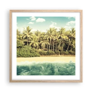 Plakat w ramie jasny dąb - A może tutaj? - 50x50 cm