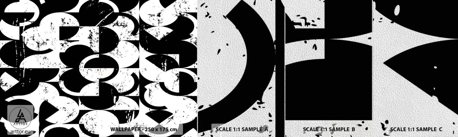 Fototapeta Próbka Premium Sand - Białe jest białe, a czarne czarne - Abstrakcja, Sztuka, Grafika - 100x30 cm