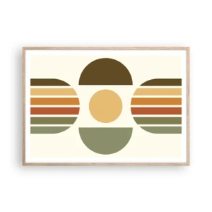 Plakat w ramie jasny dąb - W kolorach ziemi - 100x70 cm