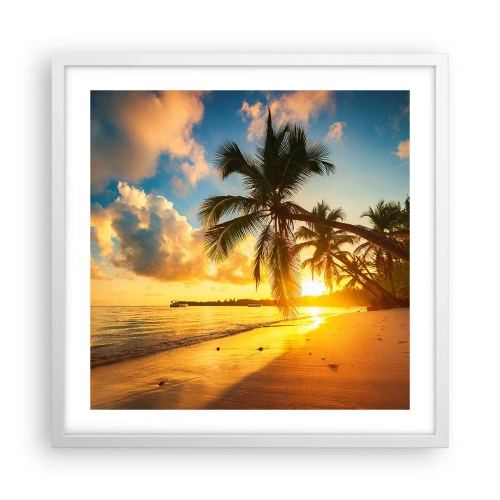 Plakat w białej ramie - Karaibskie marzenie - 50x50 cm