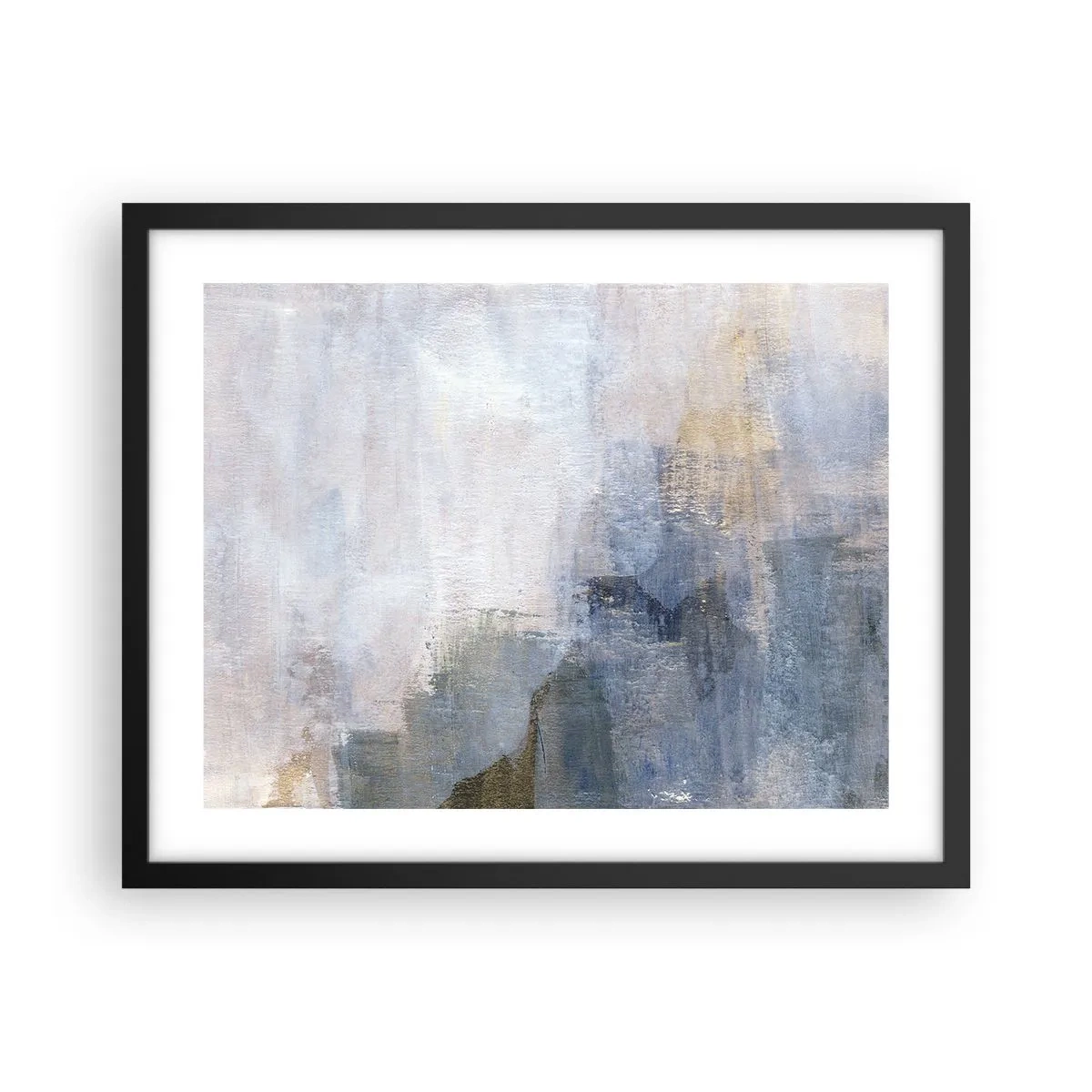 Plakat w czarnej ramie - Tony i akordy barw - 50x40 cm