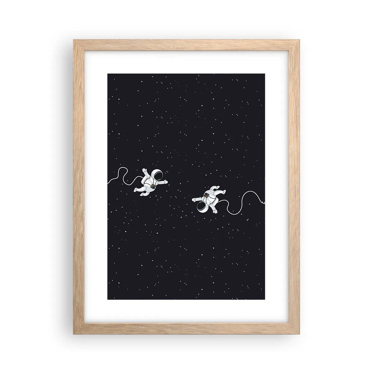 Plakat w ramie jasny dąb - Kosmiczny pląs - 30x40 cm