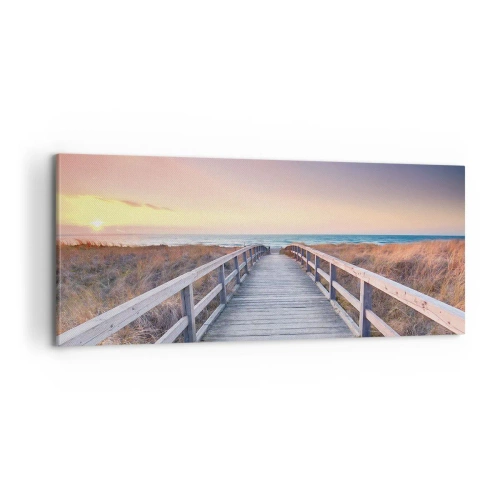 Obraz na płótnie - Bałtycka wieczorna zorza - 100x40 cm
