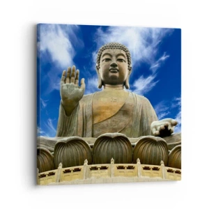 Obraz na płótnie - Żyj bez strachu - 30x30 cm