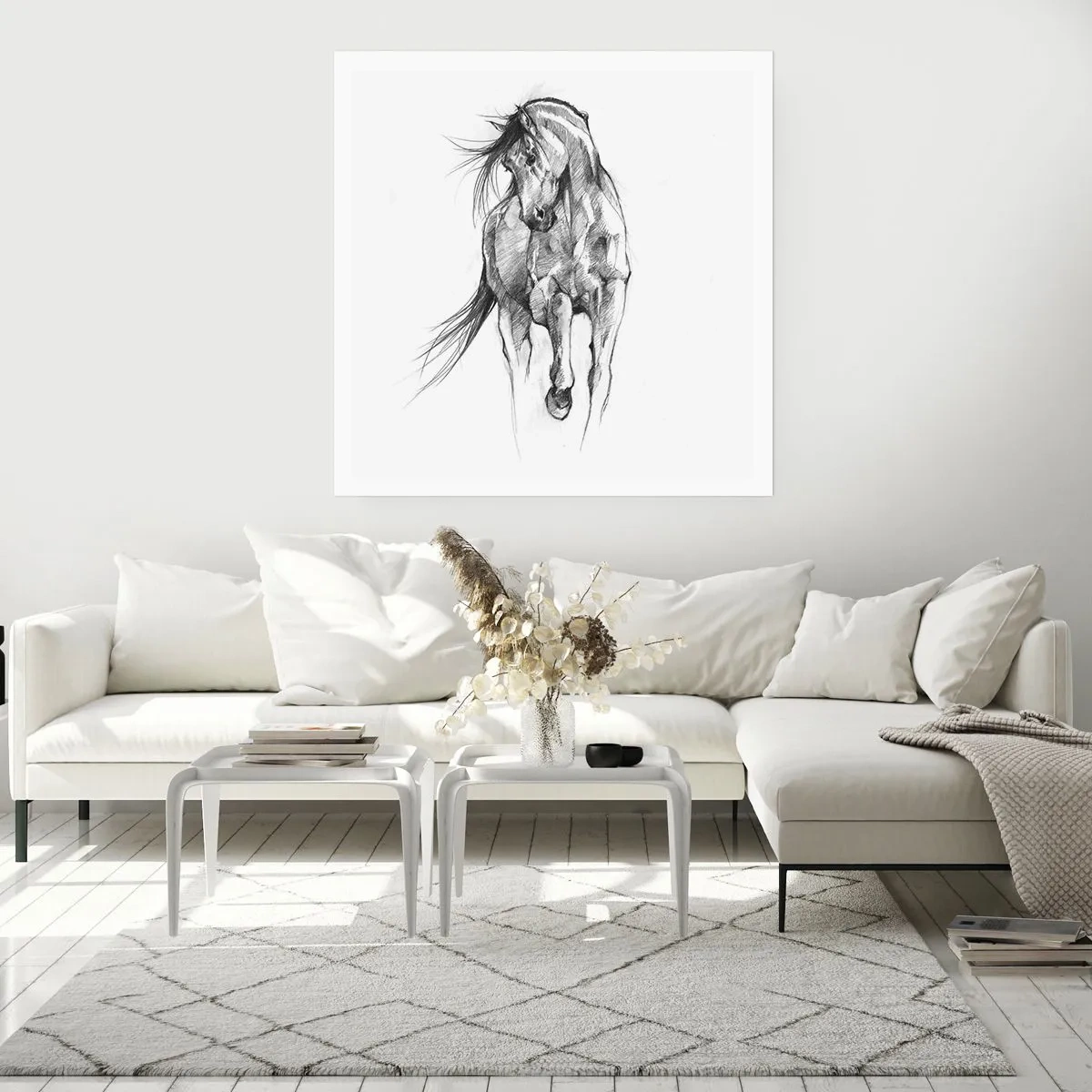 Plakat - We wdzięcznym kłusie - 60x60 cm