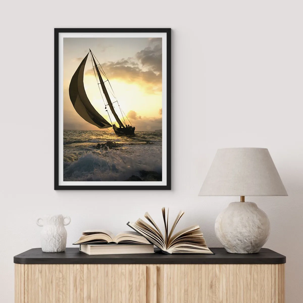 Plakat w czarnej ramie - Z wiatrem i pod wiatr - 40x50 cm