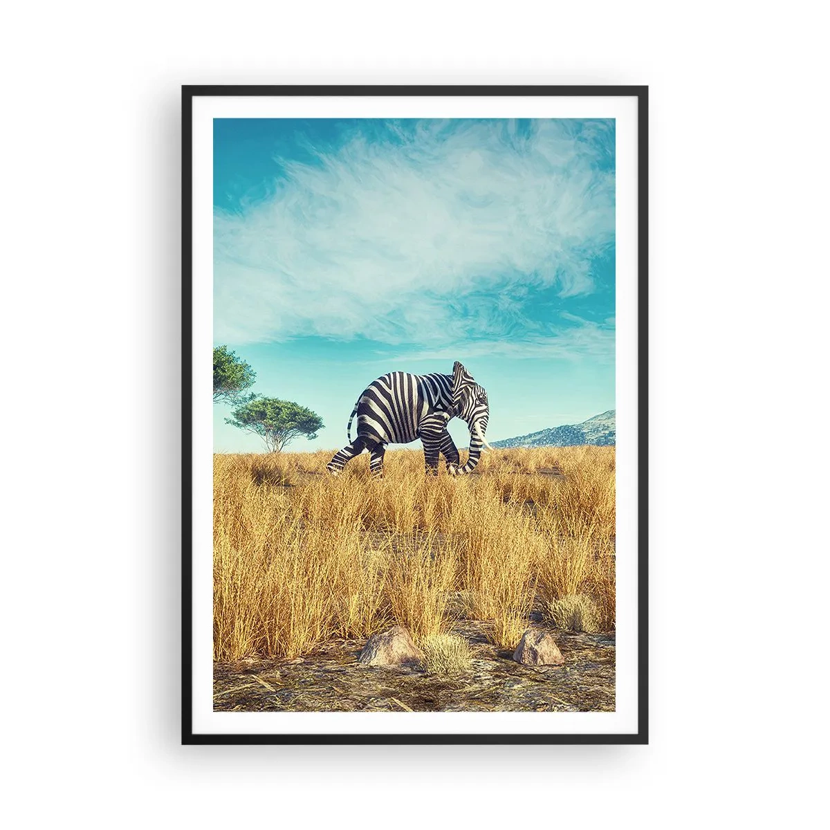 Plakat w czarnej ramie - Szarość już niemodna - 70x100 cm