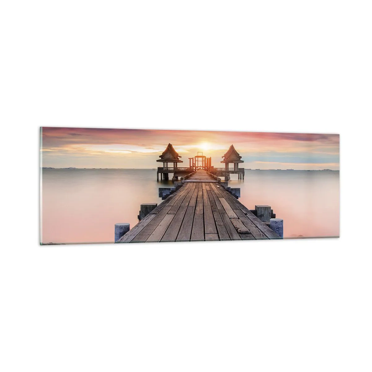 Obraz na szkle - Zachód na wschodzie - 90x30 cm