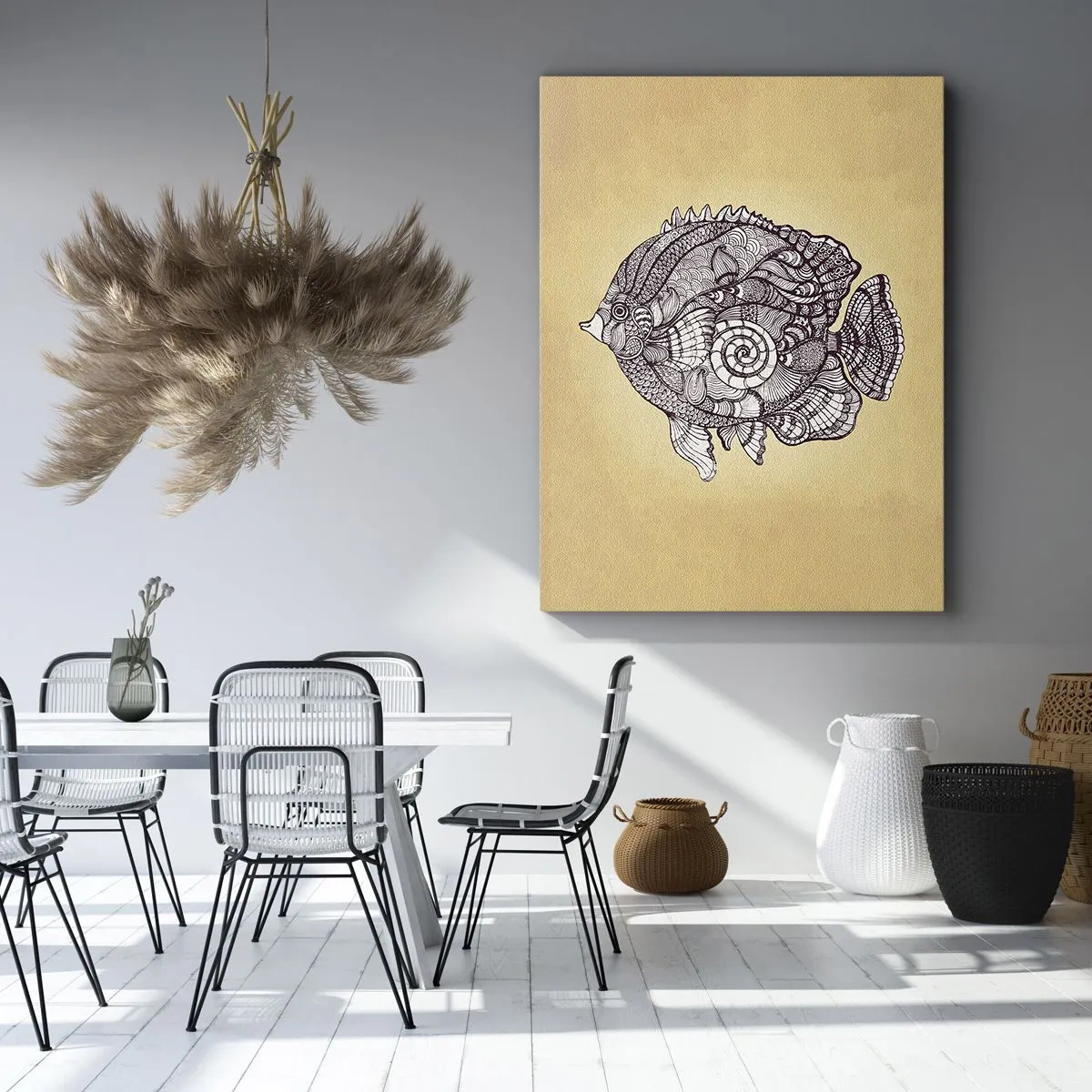 Obraz na płótnie - Z oceanu ornamentów - 45x80 cm