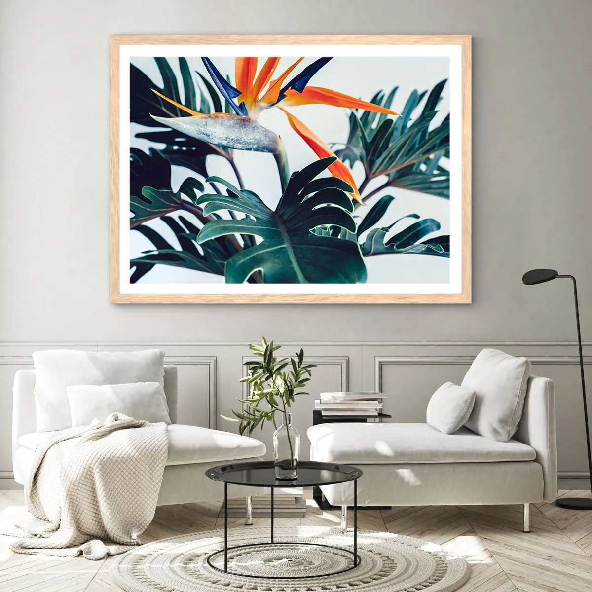 Plakat w ramie jasny dąb - Ptakokrzak - 40x30 cm