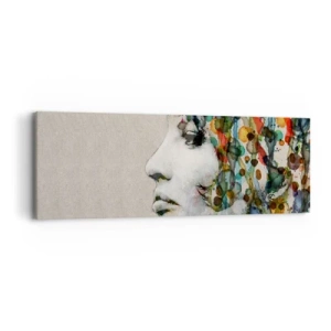 Obraz na płótnie - Wyłoniła się z szarości - 90x30 cm