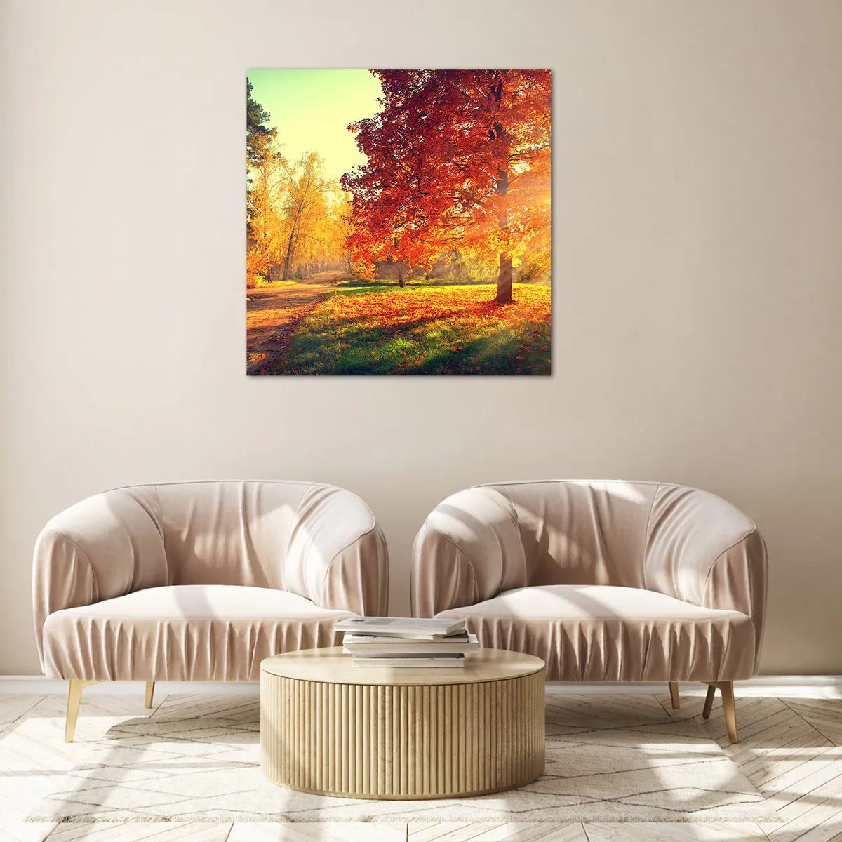 Obraz na szkle - Rude jest piękne - 60x60 cm