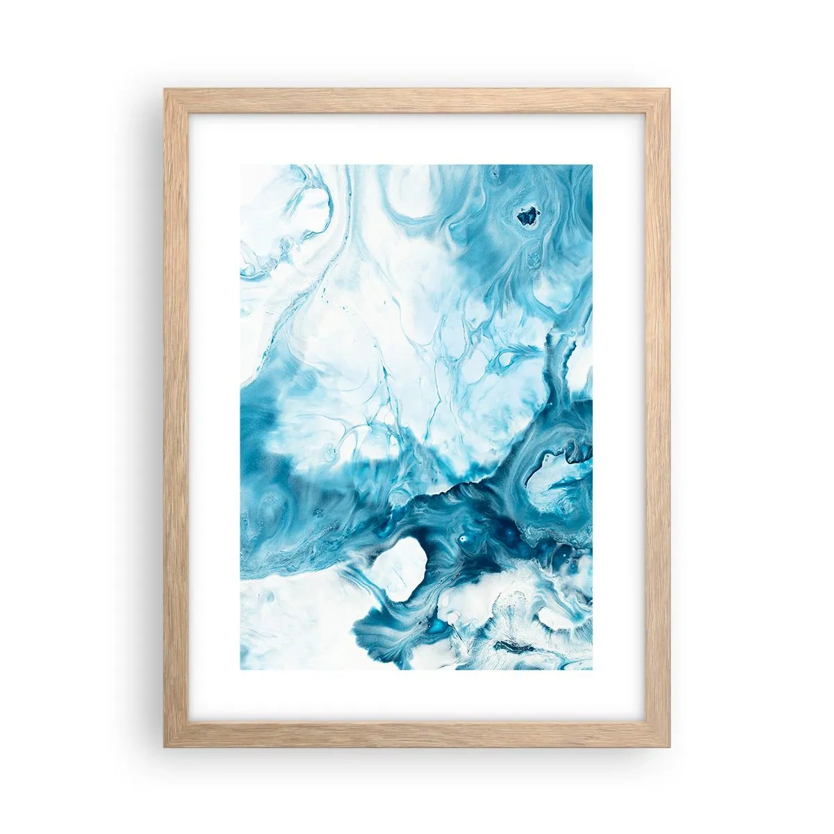 Plakat w ramie jasny dąb - Koncert błękitu - 30x40 cm