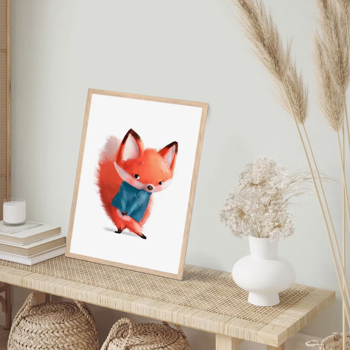 Plakat w ramie jasny dąb - Ładnie mi w tym? - 40x50 cm