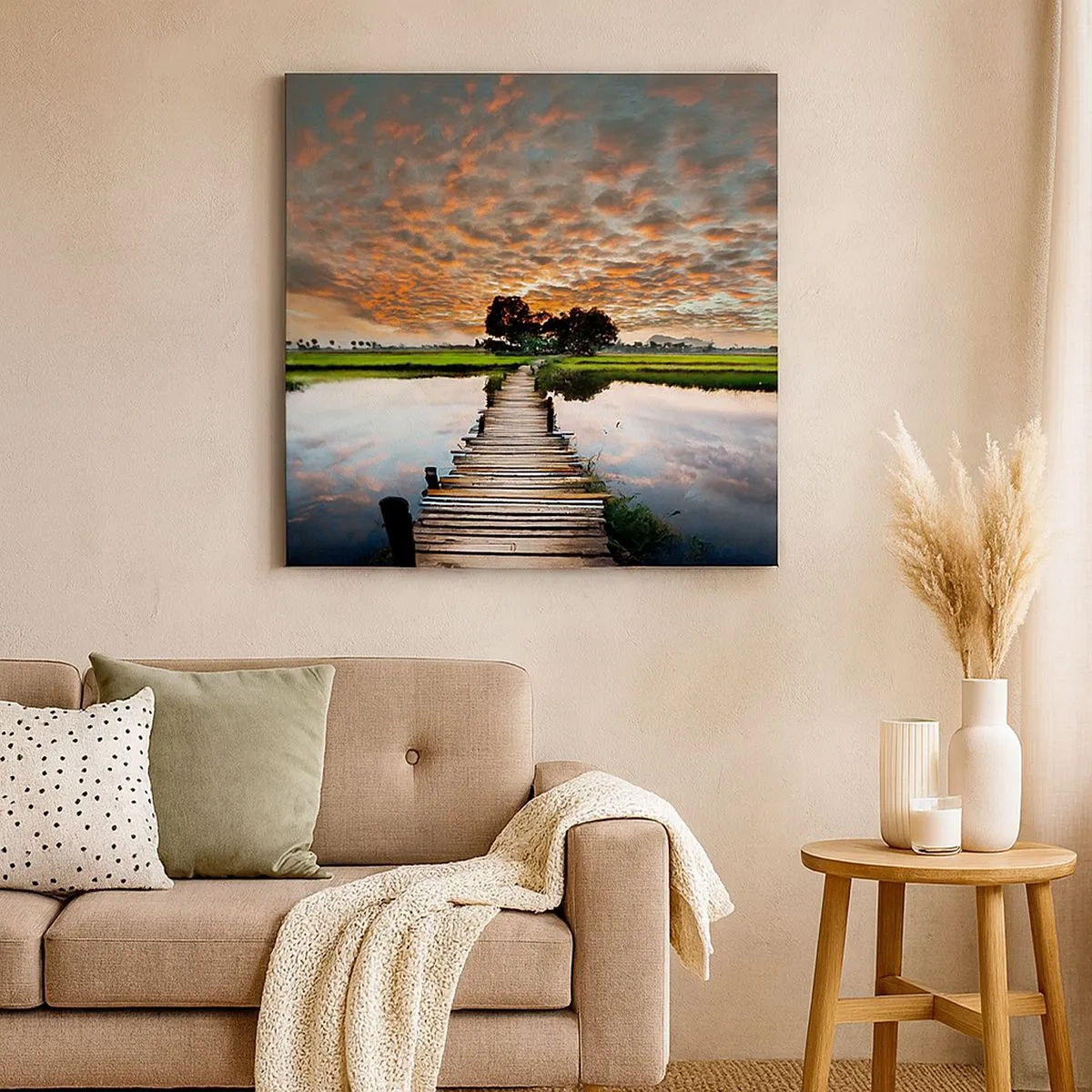 Obraz na płótnie - Rozłóż ramiona - oddychaj - 30x30 cm