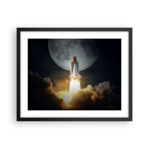 Plakat w czarnej ramie - Początek nieziemskiej przygody - 50x40 cm