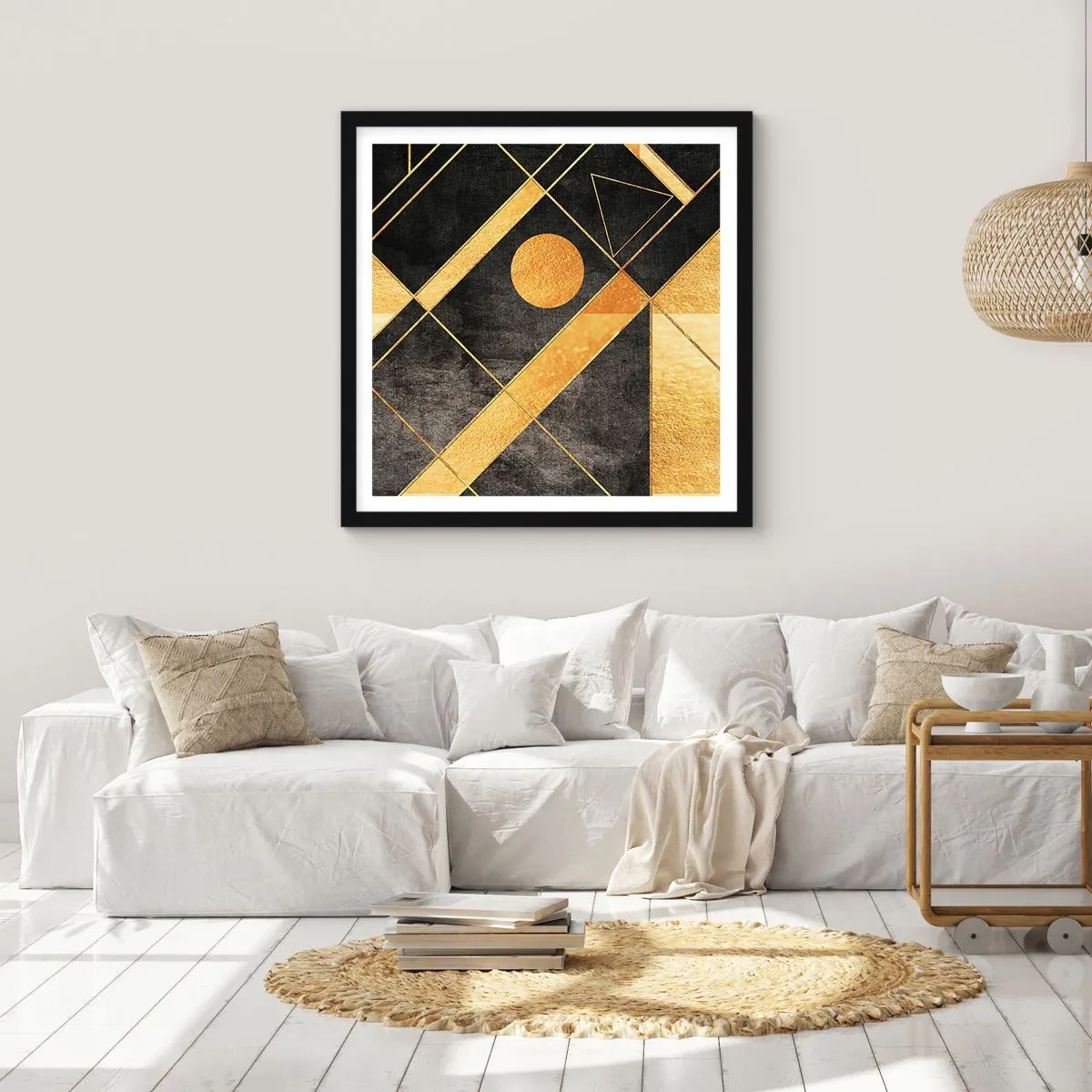 Plakat w czarnej ramie - Słońce pustyni - 40x40 cm
