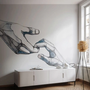 Fototapeta Premium Canvas - Dobry gest - Abstrakcja, Dłonie, Grafika - 500x350 cm