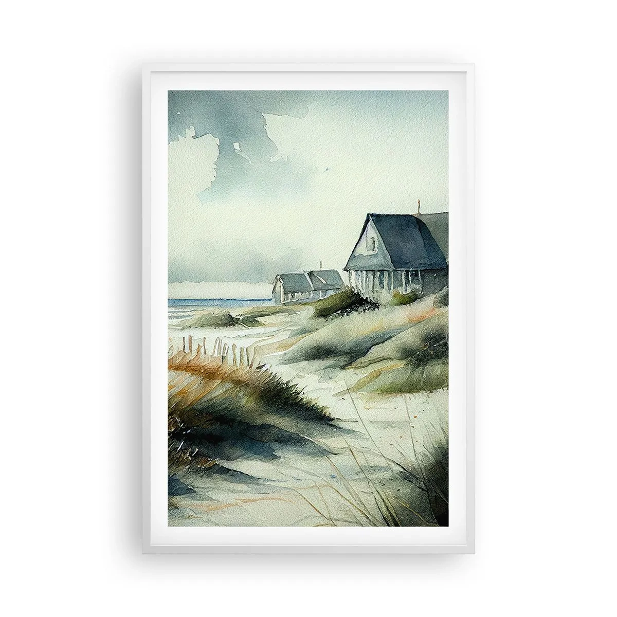 Plakat w białej ramie - Z dala od zgiełku - 61x91 cm